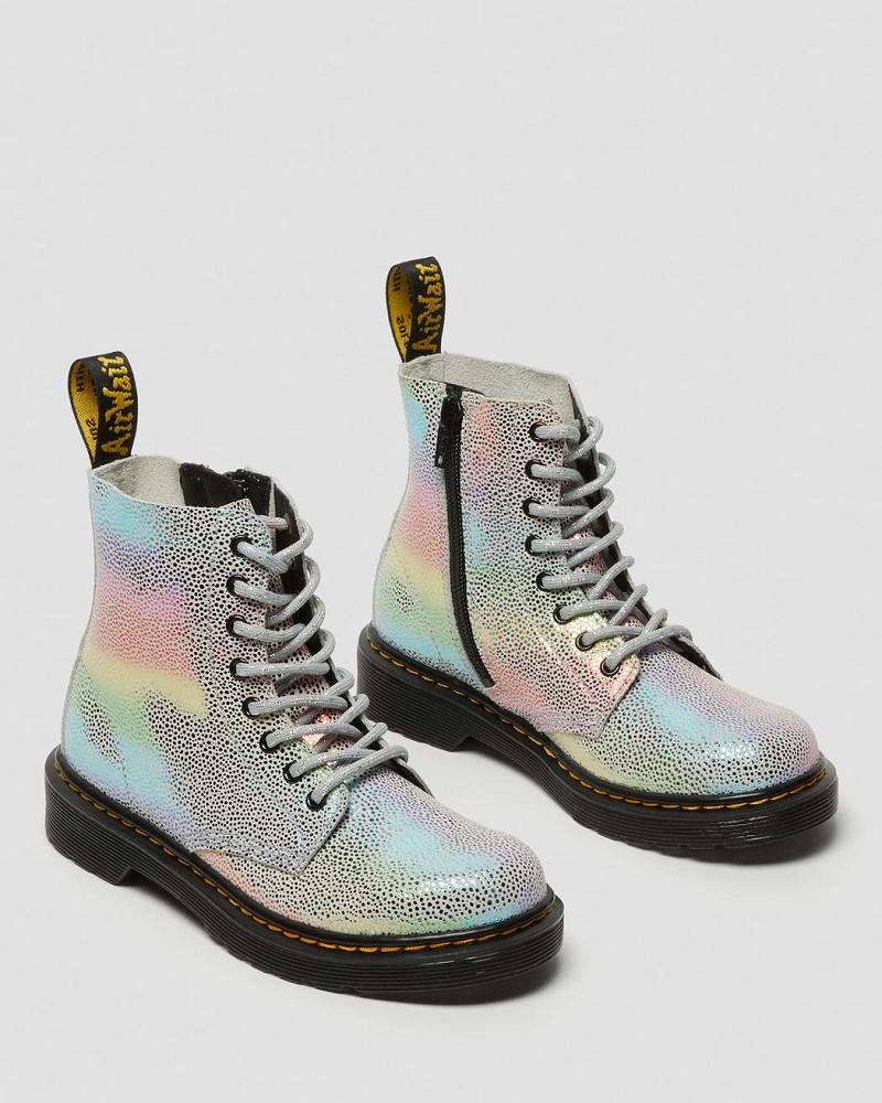 Dr Martens Junior 1460 Pascal Iridescent Snørestøvler Børn Flerfarvede | DK 683YXF